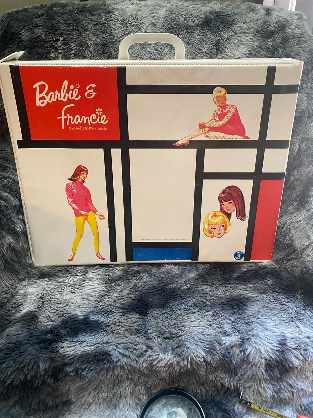 Barbie & Francie Vintage Storage Case - White, Red, Yellow